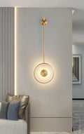 Alabaster Modern Round Strip Wall Lamp