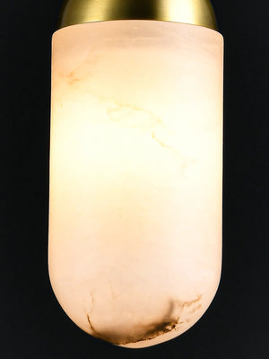 Alabaster Moonshade Copper Pendant Lamp