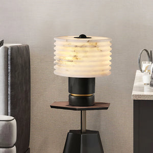 Alabaster Outela Brass Table Lamp