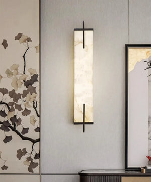 Alabaster Rectangle Calliope Wall Sconce