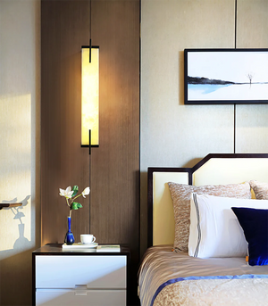 Alabaster Rectangle Calliope Wall Sconce