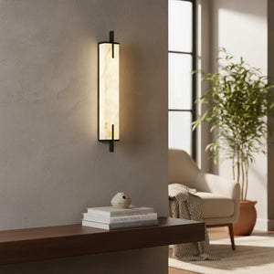 Alabaster Rectangle Calliope Wall Sconce