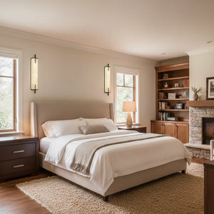 Alabaster Rectangle Calliope Wall Sconce