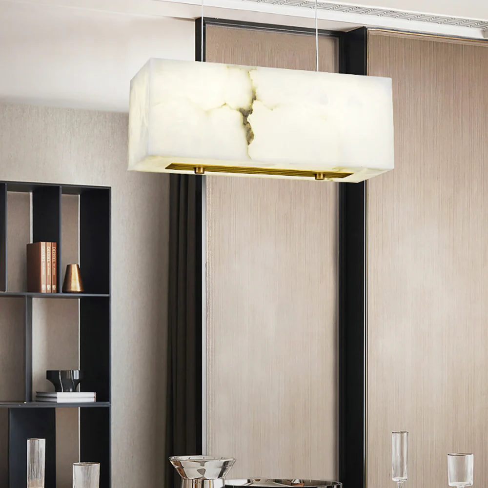 Alabaster Rectangular Chandelier