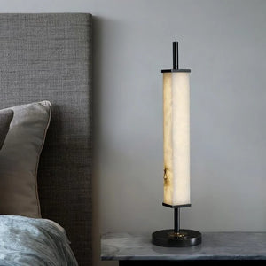 Alabaster Serano Brass Table Lamp