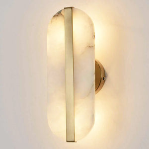Alabaster Stone Brass Wall Lamp