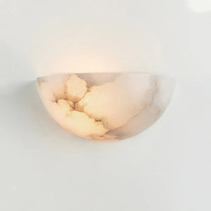 Alabaster Windham Half Bowl Wall Sconce