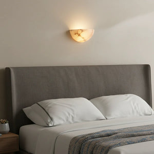 Alabaster Windham Half Bowl Wall Sconce