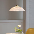 Alabaster Dome Pendant Light