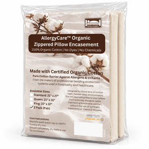 AllergyCare™ Organic Cotton Zippered Pillow Protector