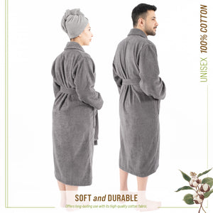 American Soft Linen, 100% Cotton Robes for Women and Men, Soft Lightweight Unisex Couple Turkish Bathrobes