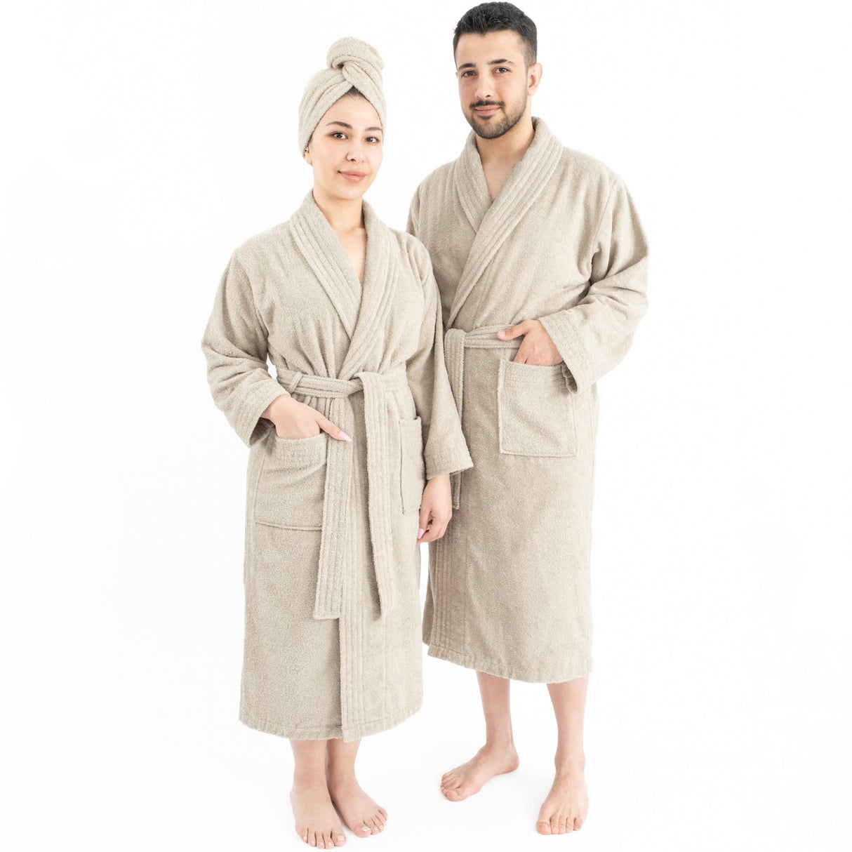 American Soft Linen, 100% Cotton Robes for Women and Men, Soft Lightweight Unisex Couple Turkish Bathrobes