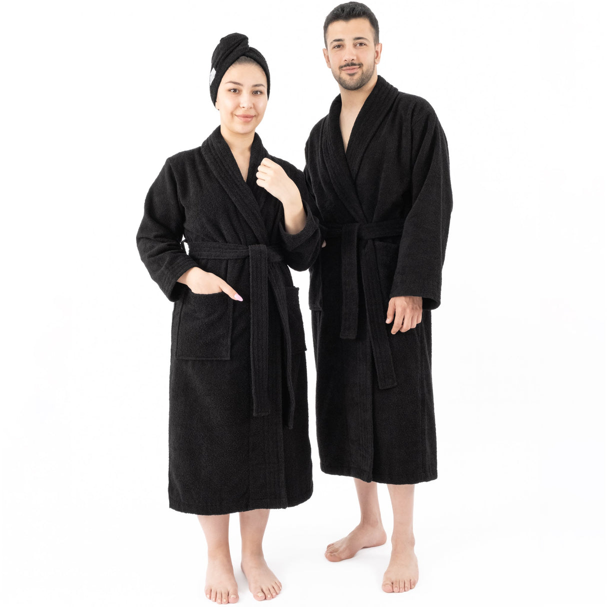 American Soft Linen, 100% Cotton Robes for Women and Men, Soft Lightweight Unisex Couple Turkish Bathrobes