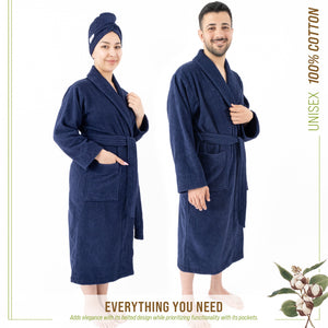 American Soft Linen, 100% Cotton Robes for Women and Men, Soft Lightweight Unisex Couple Turkish Bathrobes