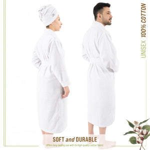 American Soft Linen, 100% Cotton Robes for Women and Men, Soft Lightweight Unisex Couple Turkish Bathrobes