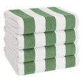 American Soft Linen, Premium Cotton 4 Pack Beach Towels, 30" x 60" Cabana Striped Pool Towels
