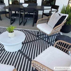Anah 3D Black Outdoor Rug