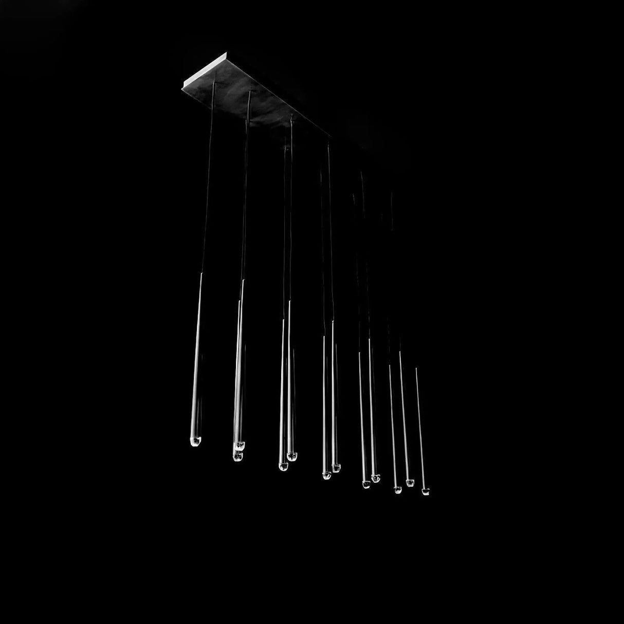 Long Dish Brass Art Crystal Chandelier