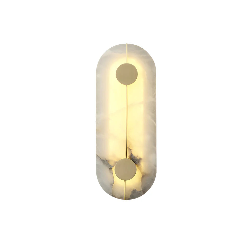 Artistic Brass Alabaster Wall Lamp