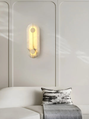 Artistic Brass Alabaster Wall Lamp