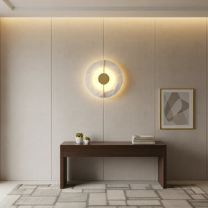 Artistic Brass Alabaster Wall Lamp