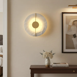 Artistic Brass Alabaster Wall Lamp
