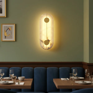 Artistic Brass Alabaster Wall Lamp