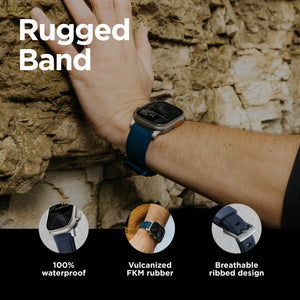 Rugged Band - 46mm/49mm | Atlantic Blue | Silver Hardware