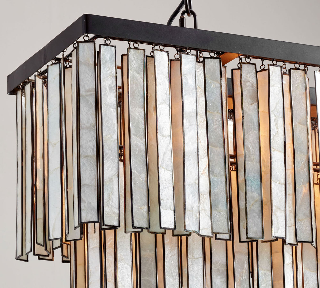 Astrid Capiz Rectangular Chandelier