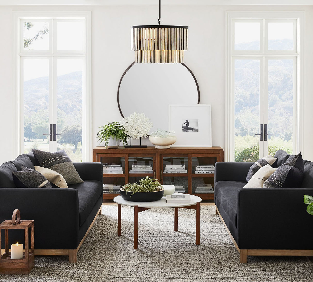 Astrid Capiz Round Chandelier
