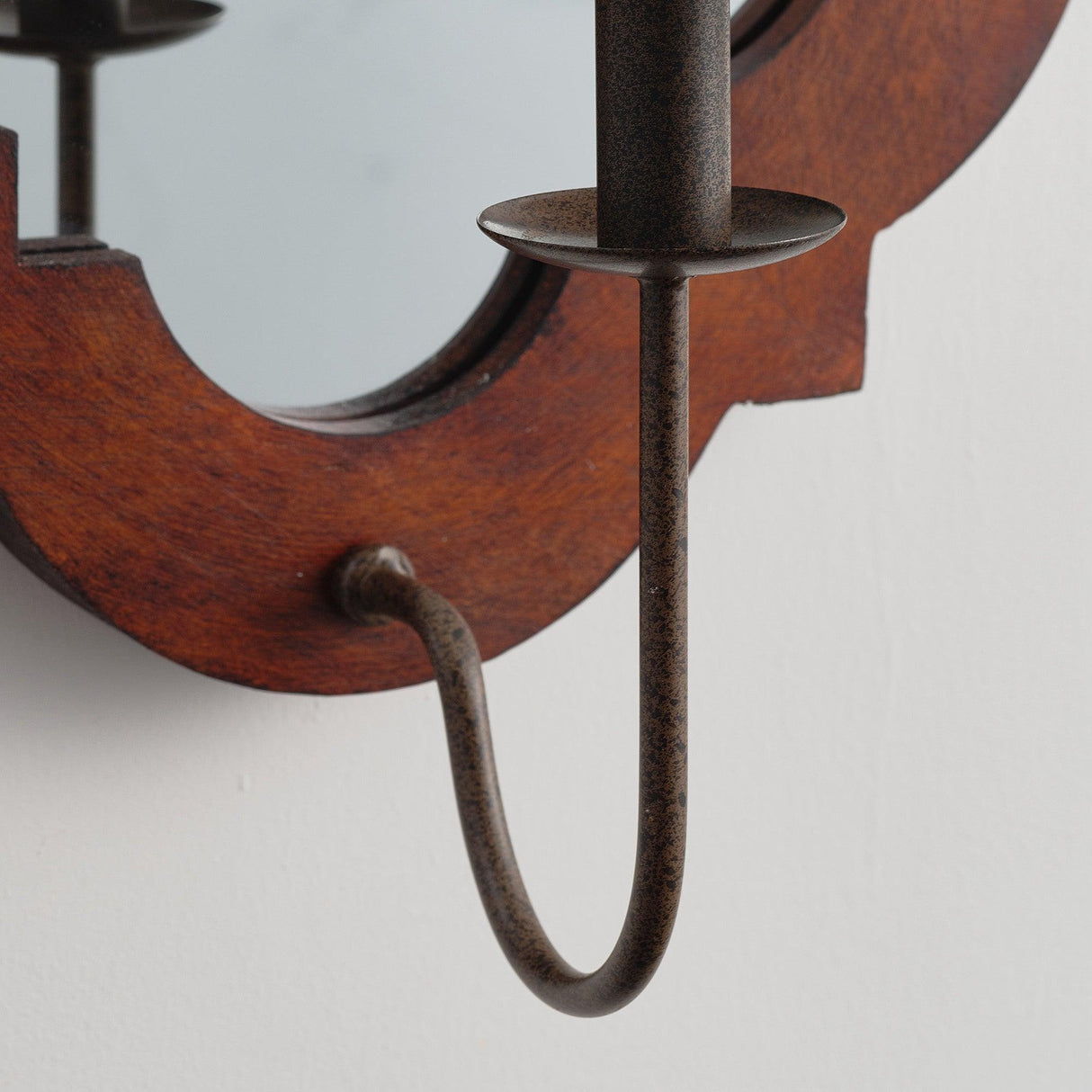 1-Light Rustic Iron Wood Wall Sconce Lighting