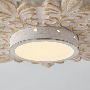 22 Inch White Modern Sunburst Flush Mount LED Lighting