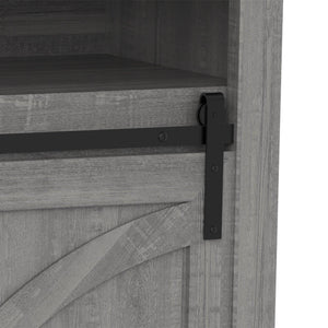 68" Farmhouse TV Stand with 23" Insert Opening Electric Fireplace