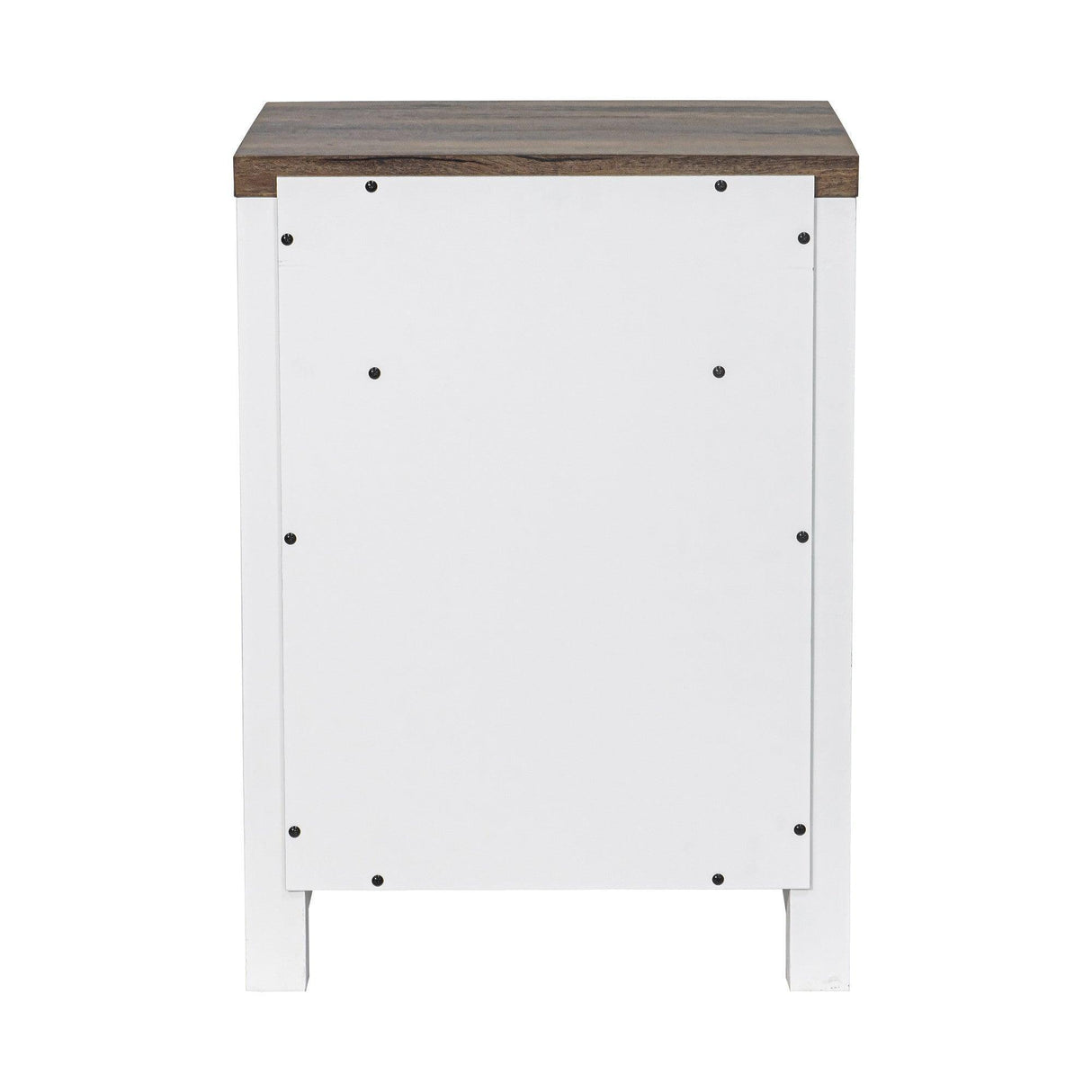 18" Solid Wood Farmhouse Nightstand for Bedroom in Brown or Grey or White