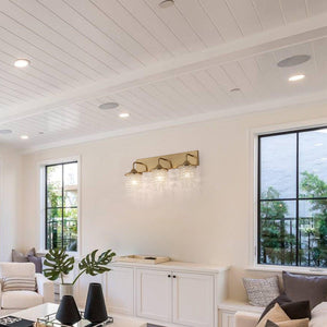 Modern 3-Light Golden Wall Lighting with Crystal