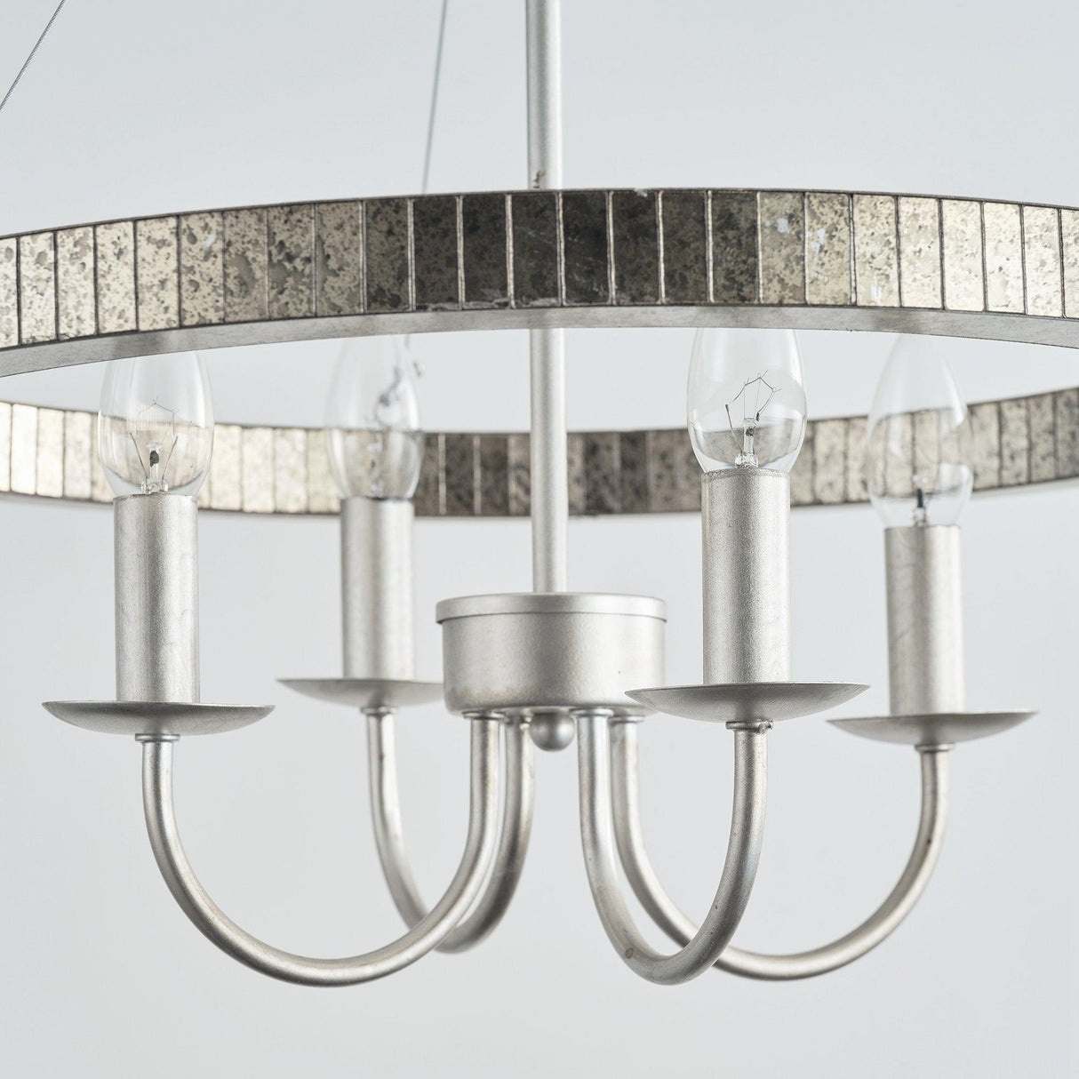 4-Light Iron Modern Pendant Lighting with Acrylic Lens