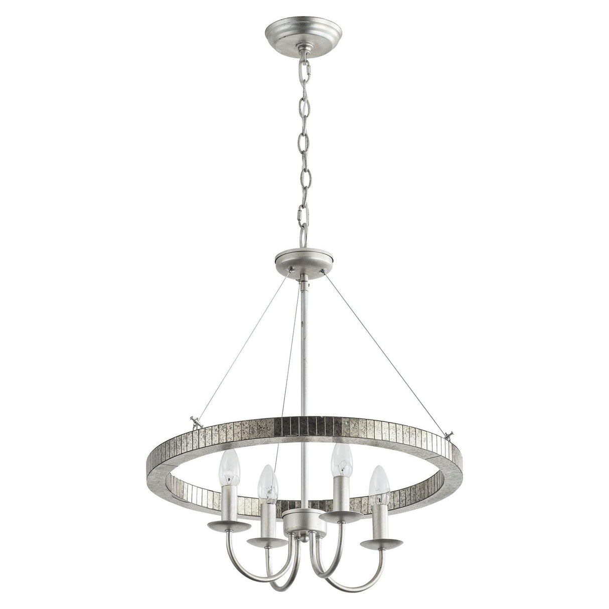 4-Light Iron Modern Pendant Lighting with Acrylic Lens