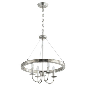 4-Light Iron Modern Pendant Lighting with Acrylic Lens