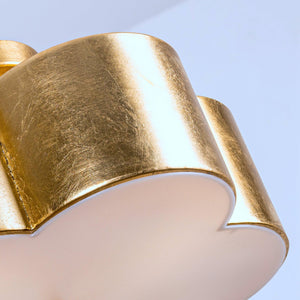 Golden Modern Semi Flush 3-Light Ceiling Lighting