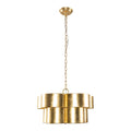 Golden 5-Light Iron Dry Rated Island Pendant Lighting