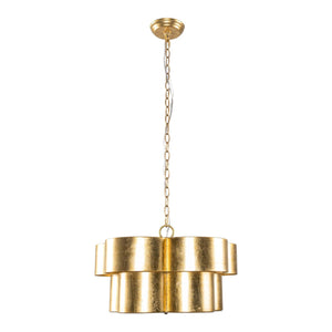 Golden 5-Light Iron Dry Rated Island Pendant Lighting