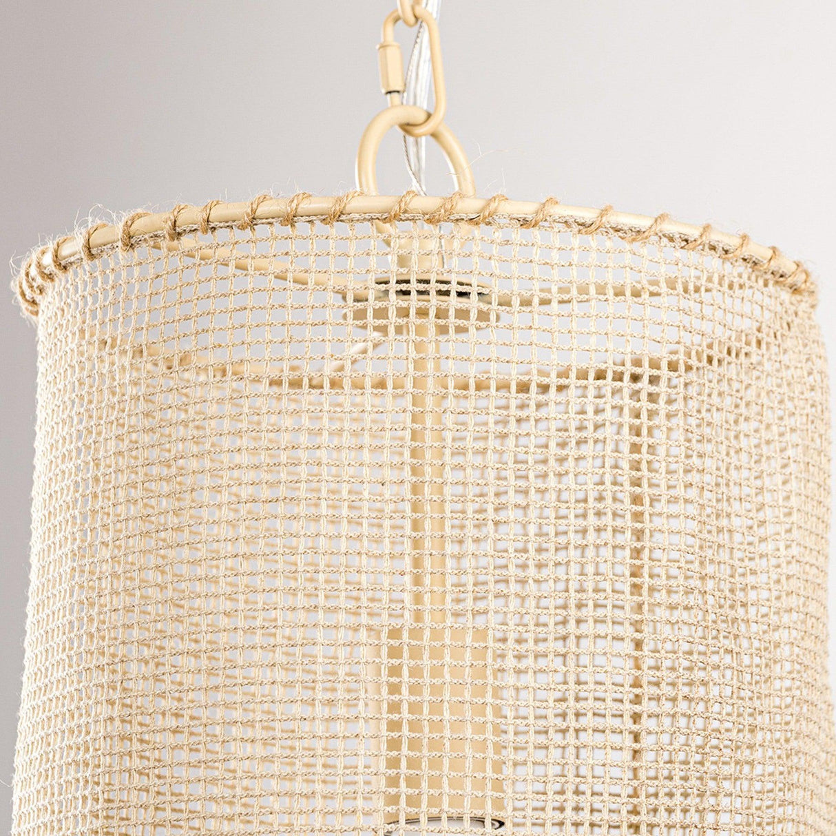 1-Light Wooden Beads Farmhouse Beige Dry Rated Pendant Lighting