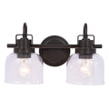 Brighton 2-Light Dark Bronze Dimmable Bathroom Vanity Light