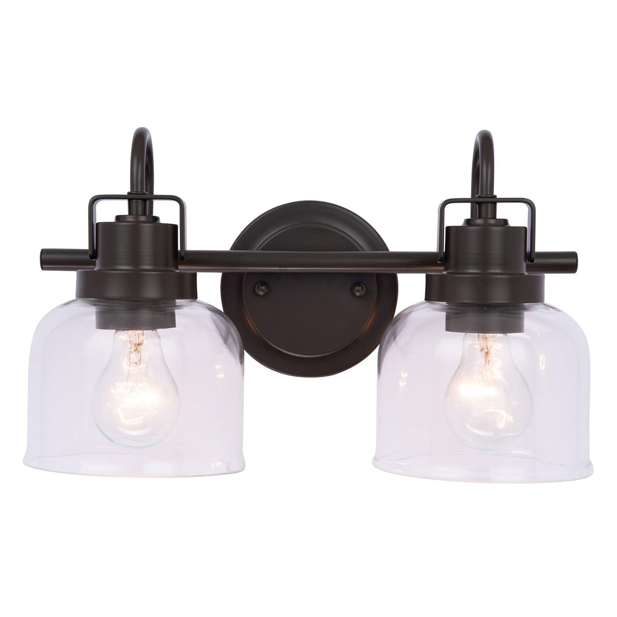 Brighton 2-Light Dark Bronze Dimmable Bathroom Vanity Light