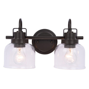 Brighton 2-Light Dark Bronze Dimmable Bathroom Vanity Light