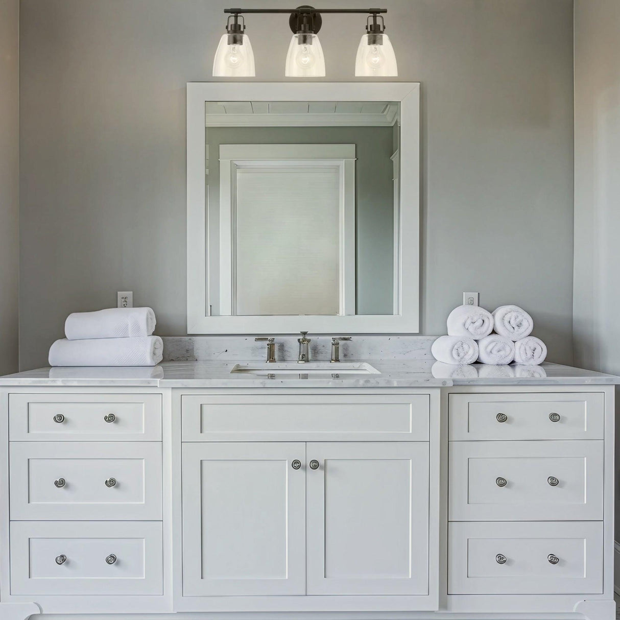 Brilliance Modern Farmhouse 3-Light Vanity Light