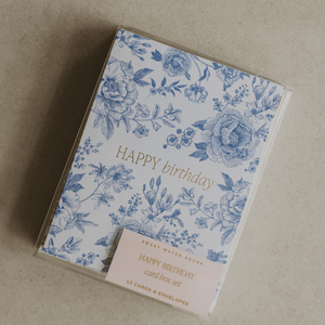 Assorted Happy Birthday Boxed Card Set - Pack of 12