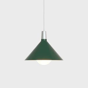Bower Pendant Light Medium in Dark Green + Sphere IV
