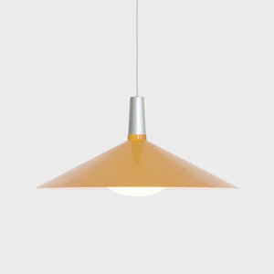Bower Pendant Light Large in Yellow + Oval II