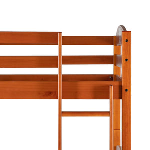 Carolina Transitional Solid Wood Twin-over-Twin Bunk Bed